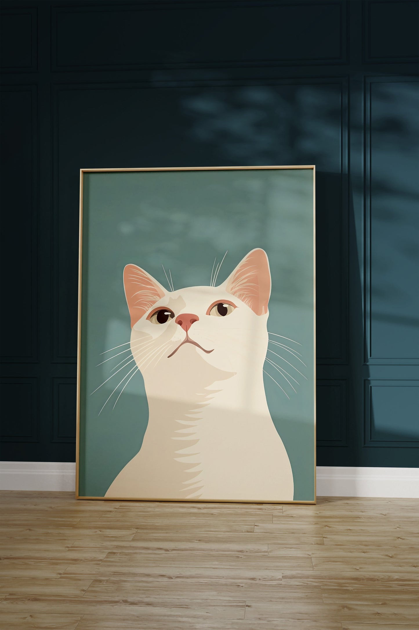 Illustration of a Khao Manee cat