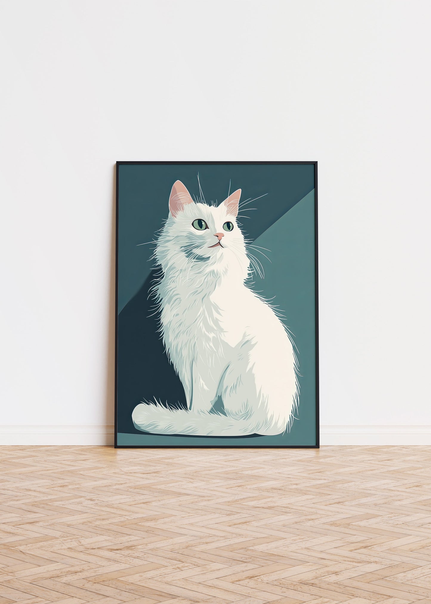 Illustration of a LaPerm cat