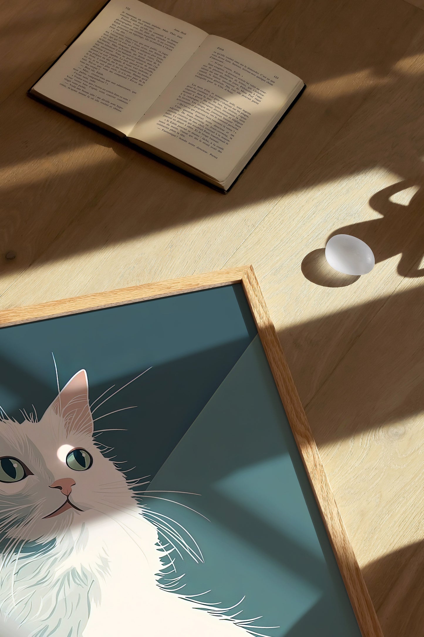 Illustration of a LaPerm cat