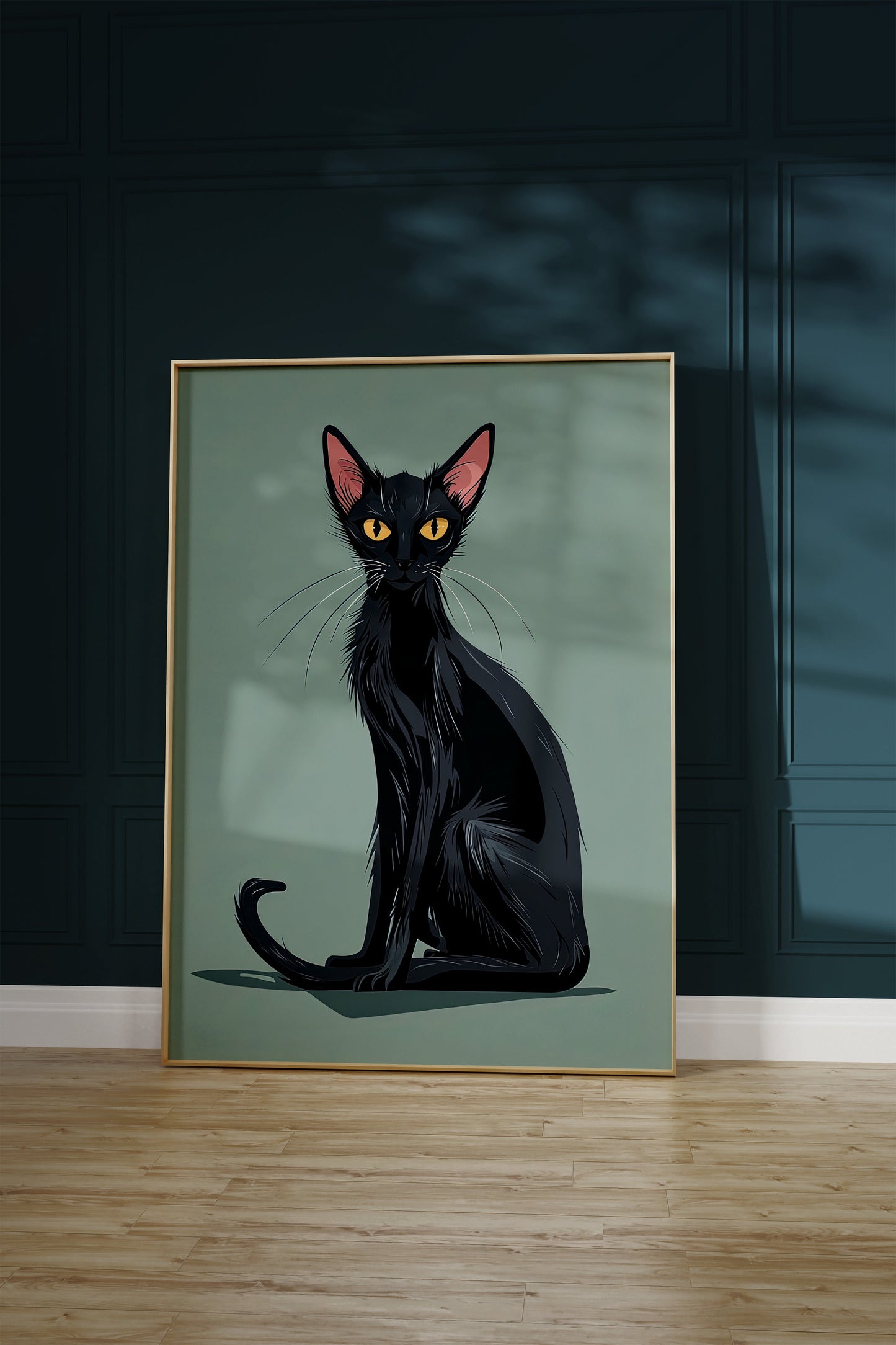 Illustration of a Lykoi cat