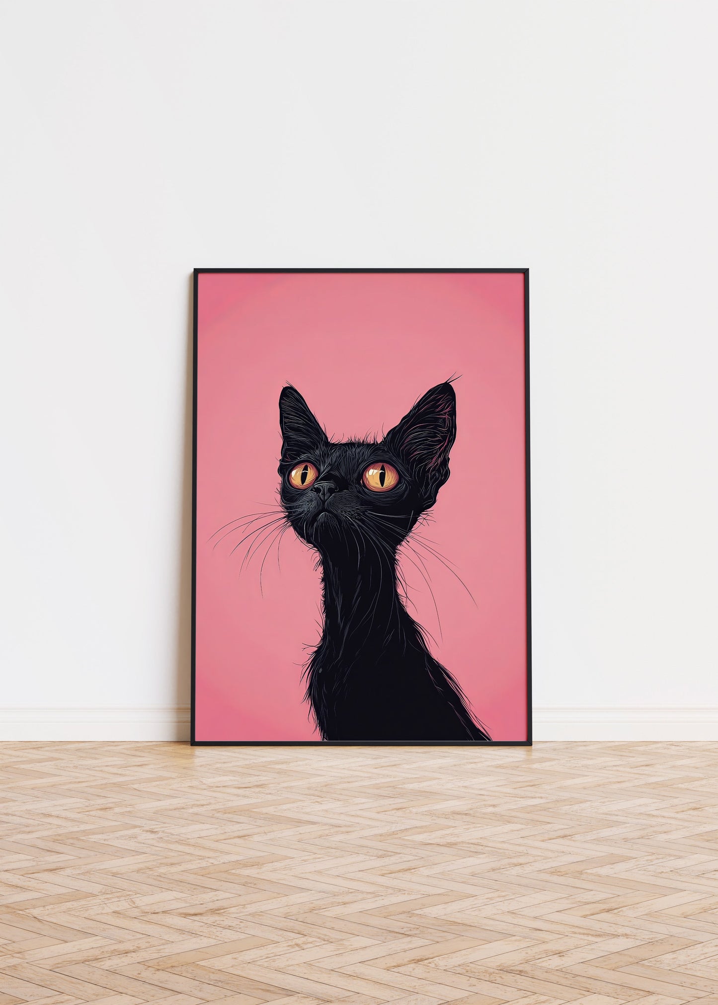 Illustration of a Lykoi cat 1