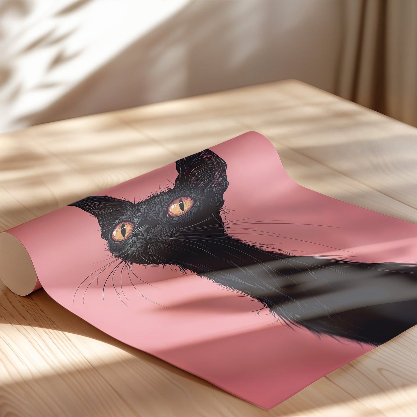 Illustration of a Lykoi cat 1