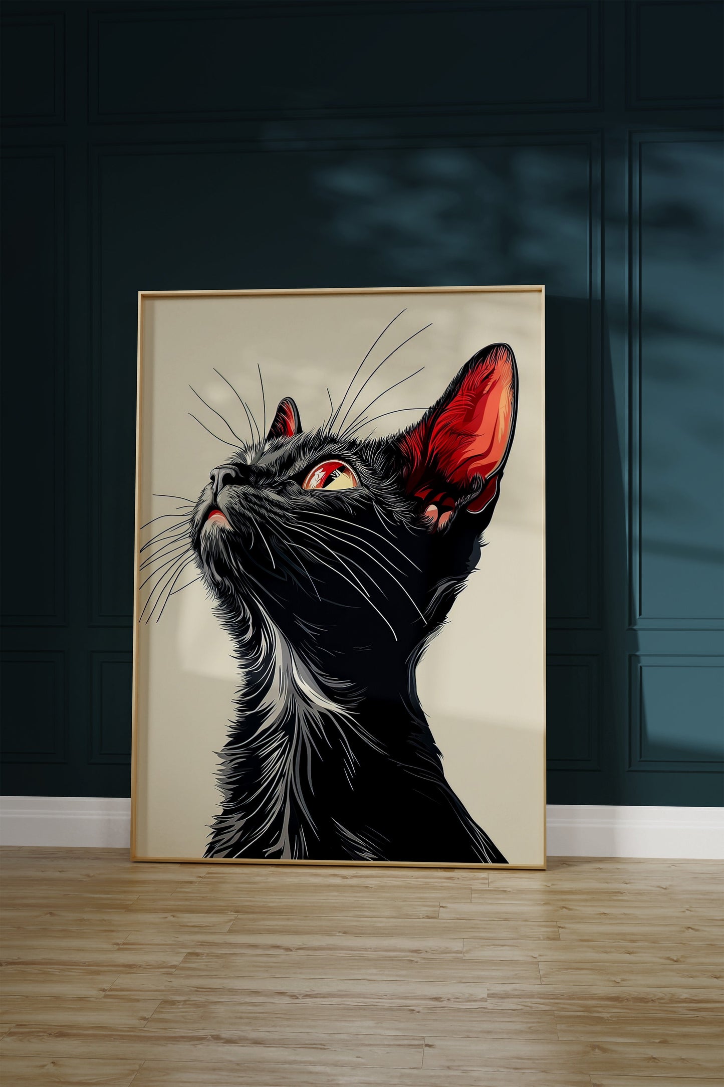 Illustration of a Lykoi cat 2