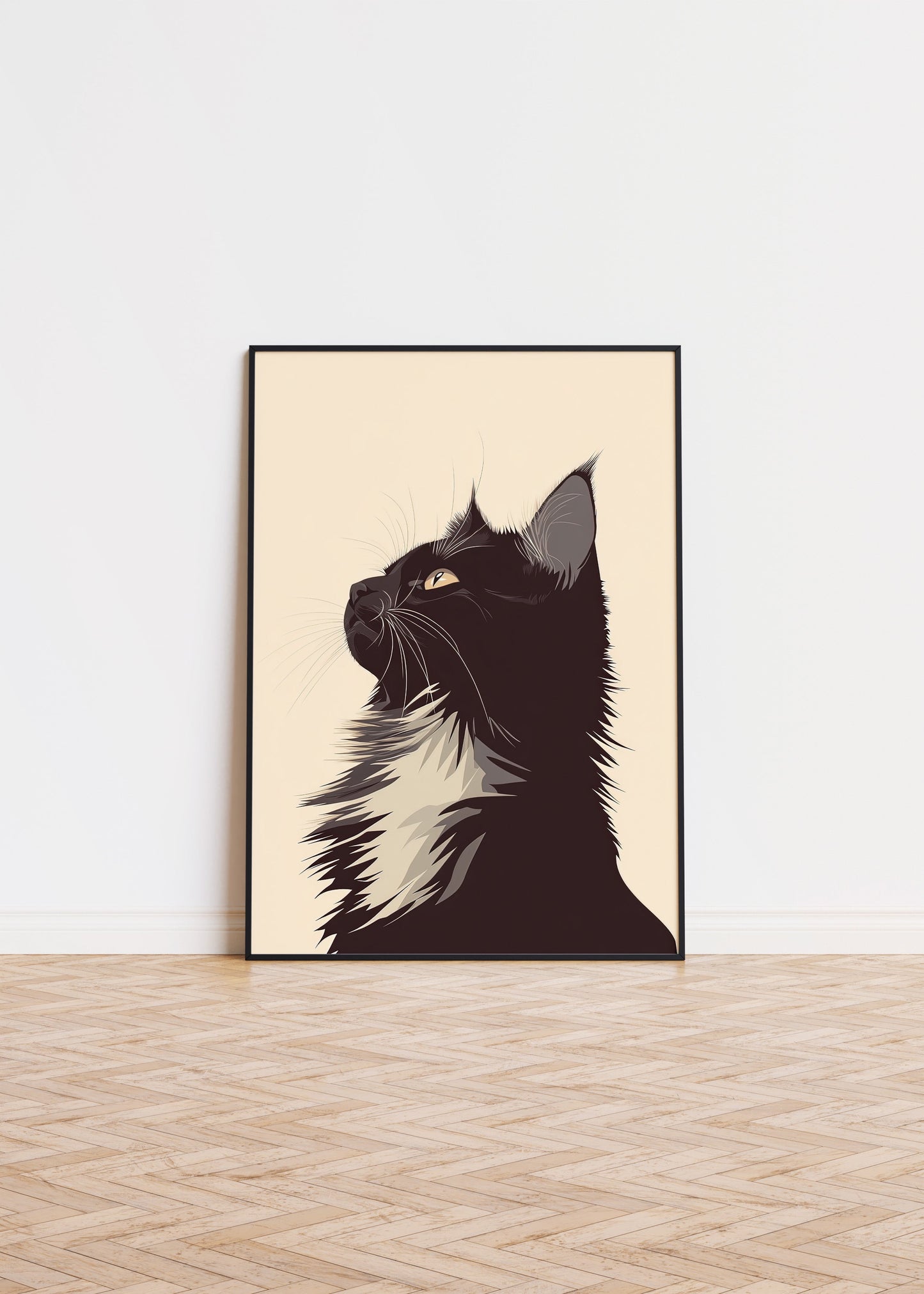 Illustration of a Maine Coon cat 1