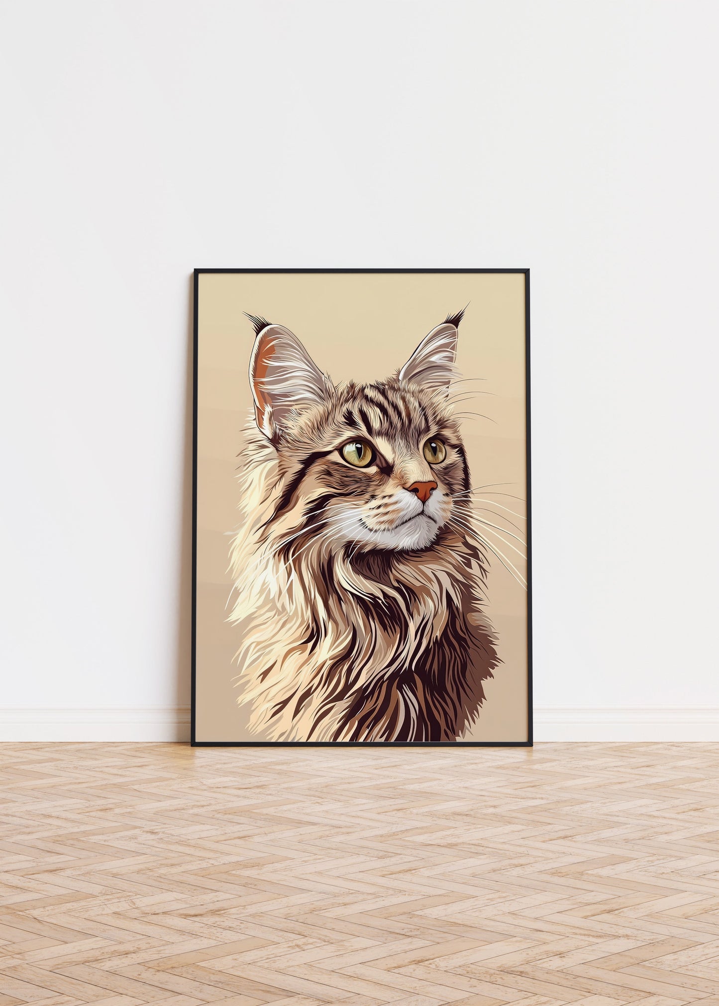 Illustration of a Maine Coon cat 4