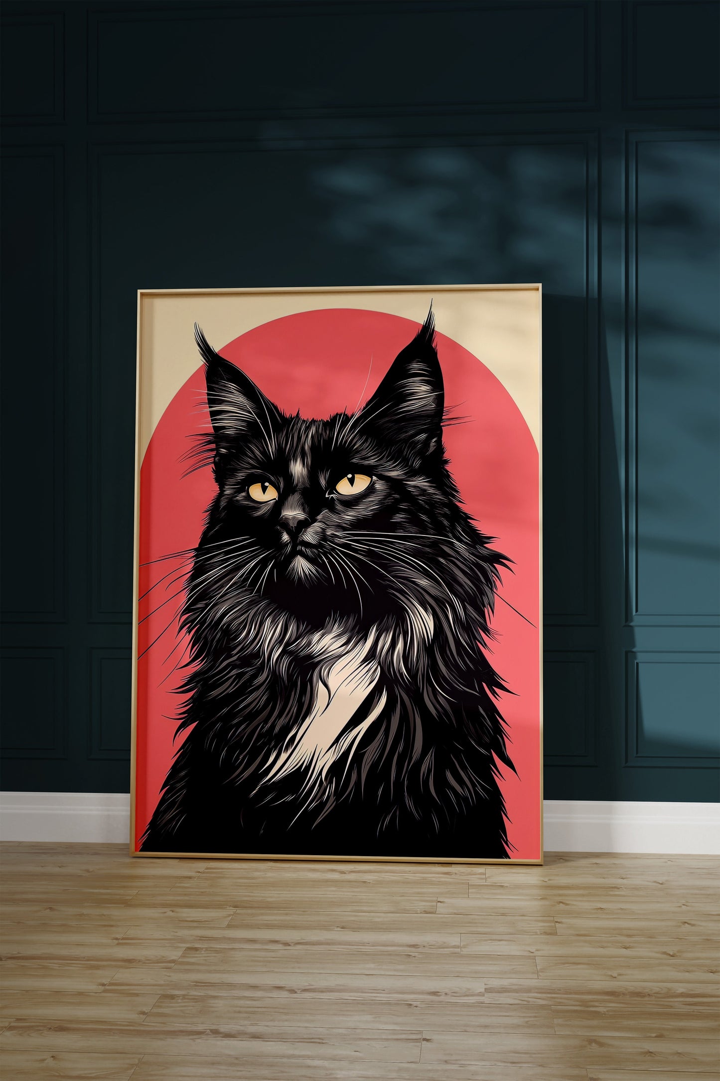 Illustration of a Maine Coon cat 5