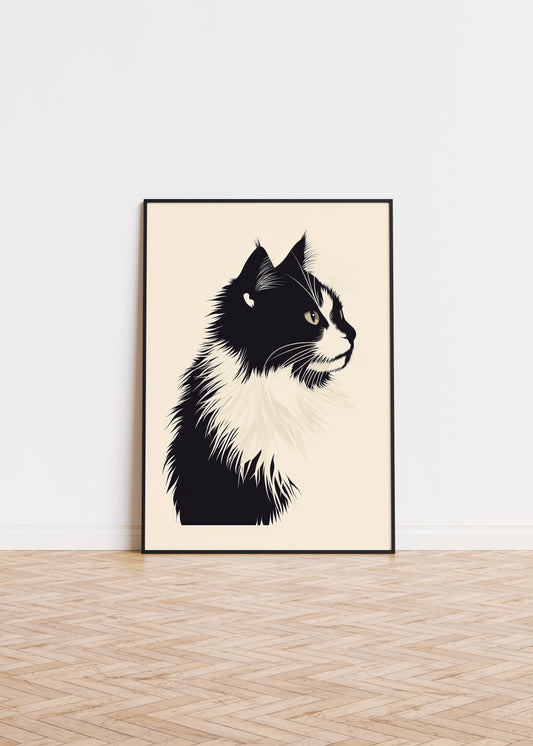 Illustration of a Norwegian Forest cat 1