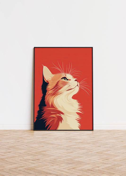 Illustration of a Norwegian Forest cat 2