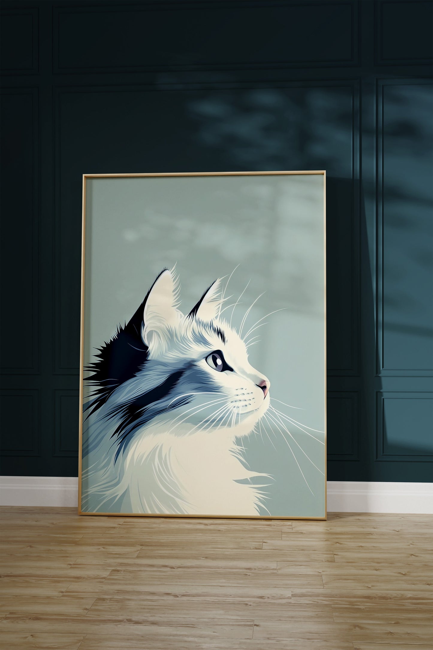 Illustration of a Norwegian Forest cat 3
