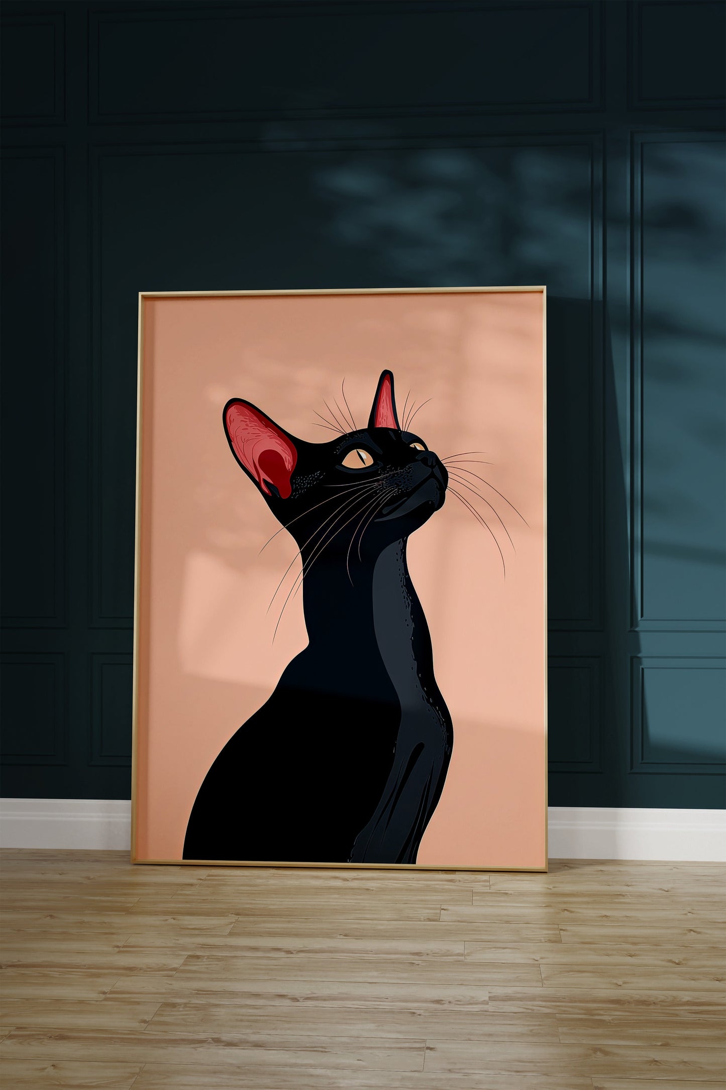Illustration of a Oriental Shorthair cat 1