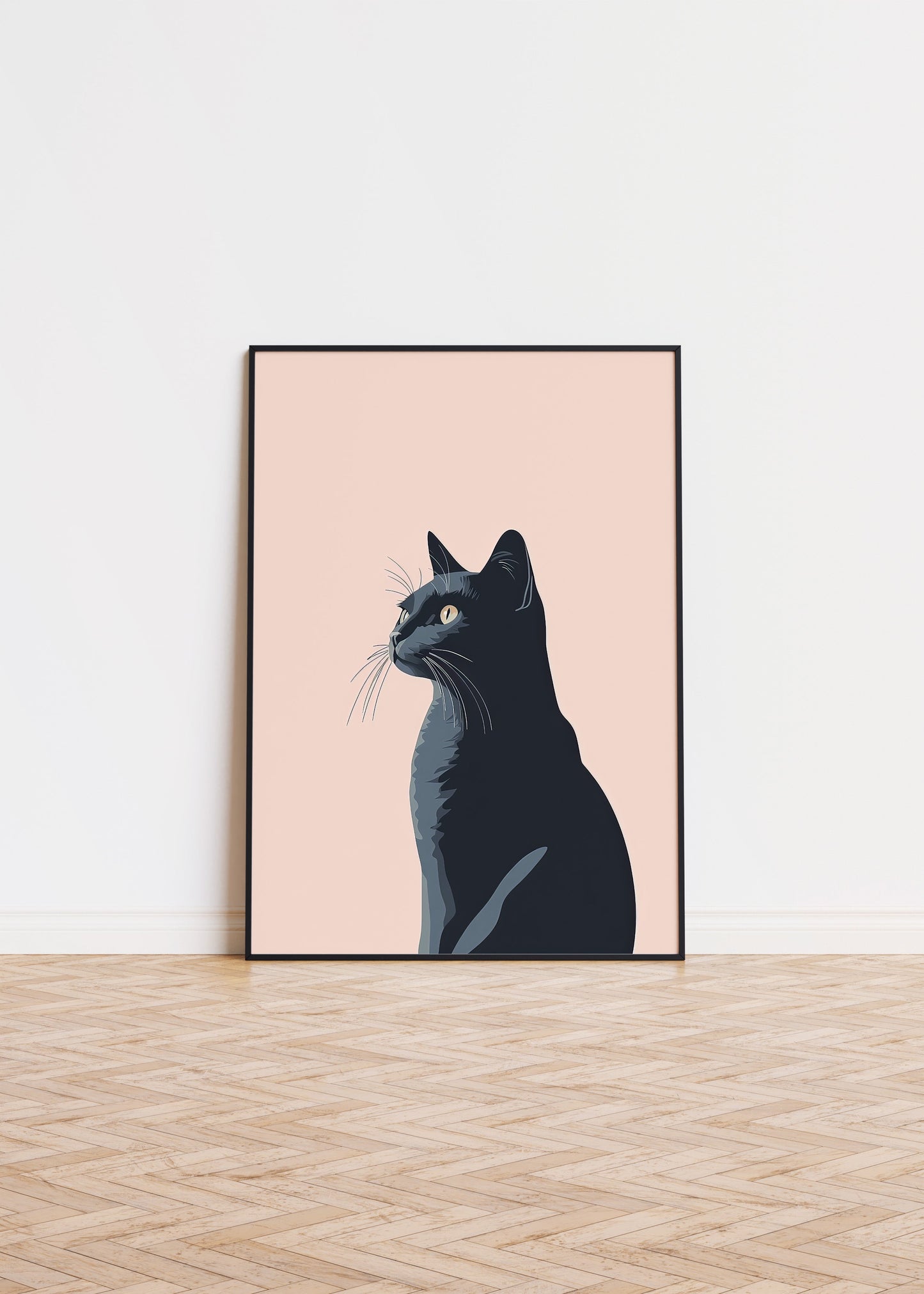 Illustration of a Russian Blue cat