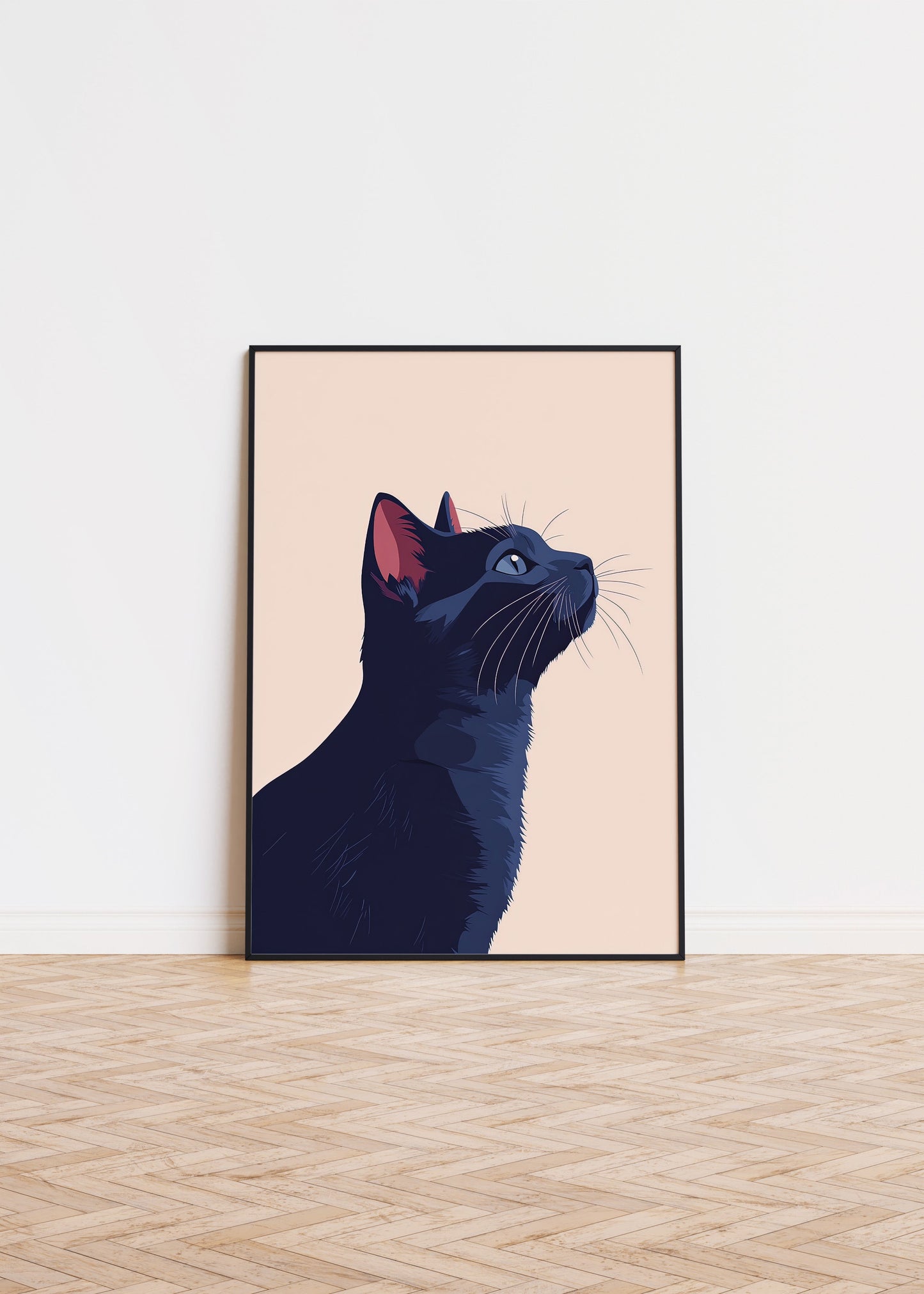 Illustration of a Russian Blue cat 1