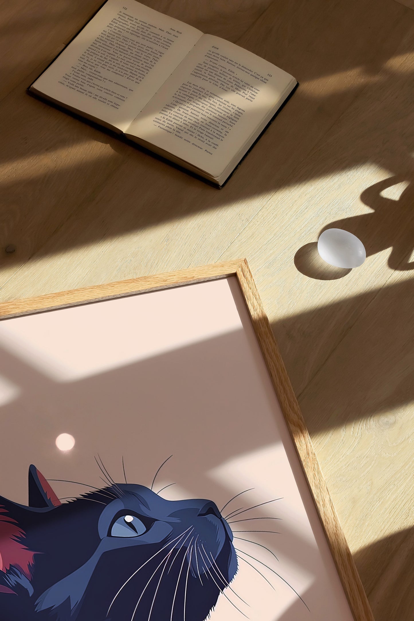 Illustration of a Russian Blue cat 1