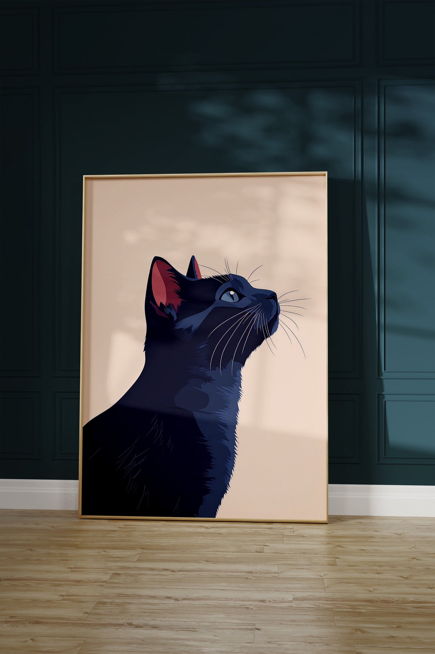 Illustration of a Russian Blue cat 1