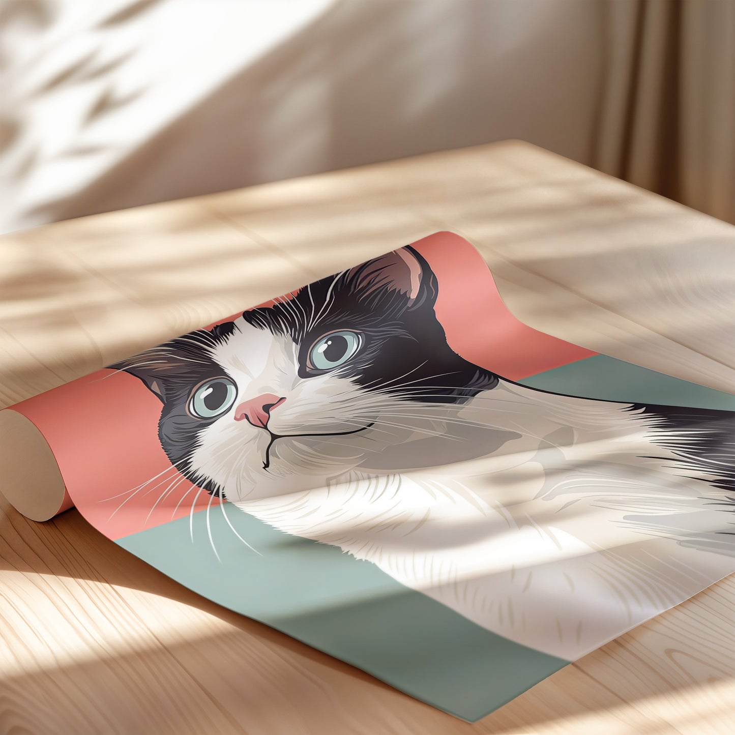 Illustration of a Snowshoe cat 1