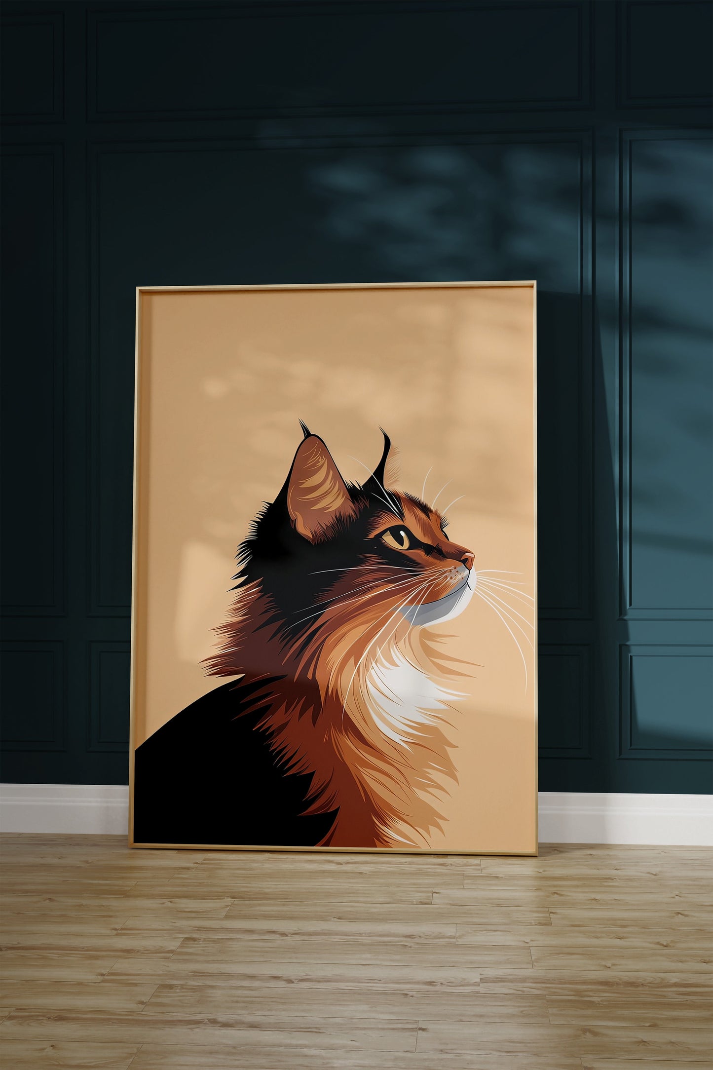 Illustration of a Somali cat