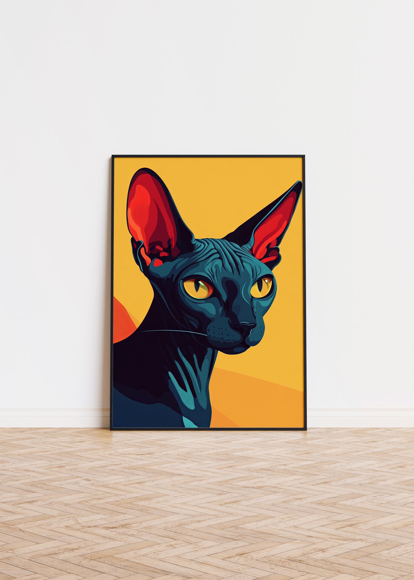 Illustration of a Sphynx cat