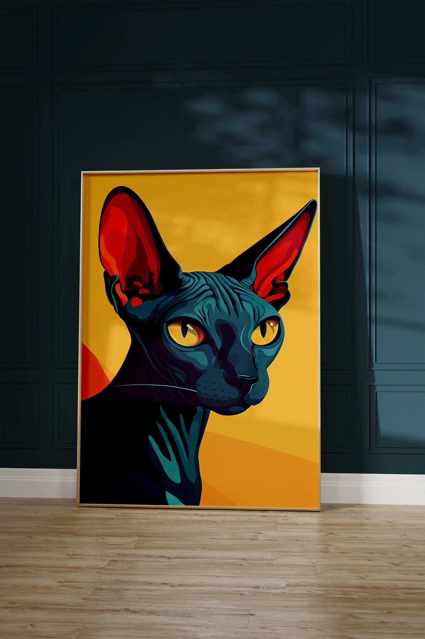 Illustration of a Sphynx cat