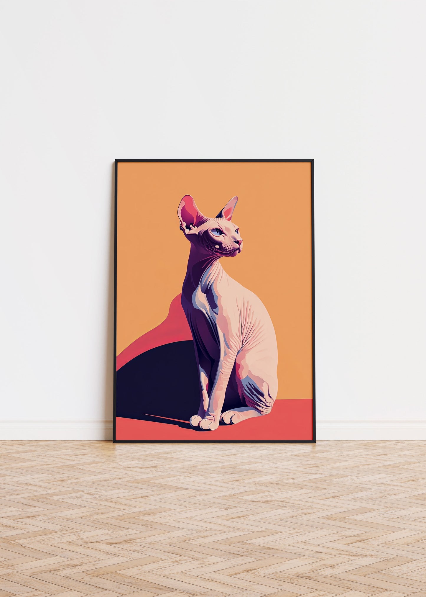 Illustration of a Sphynx cat 1