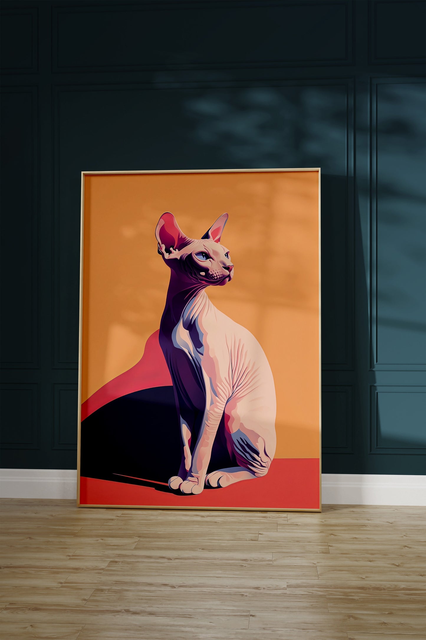 Illustration of a Sphynx cat 1