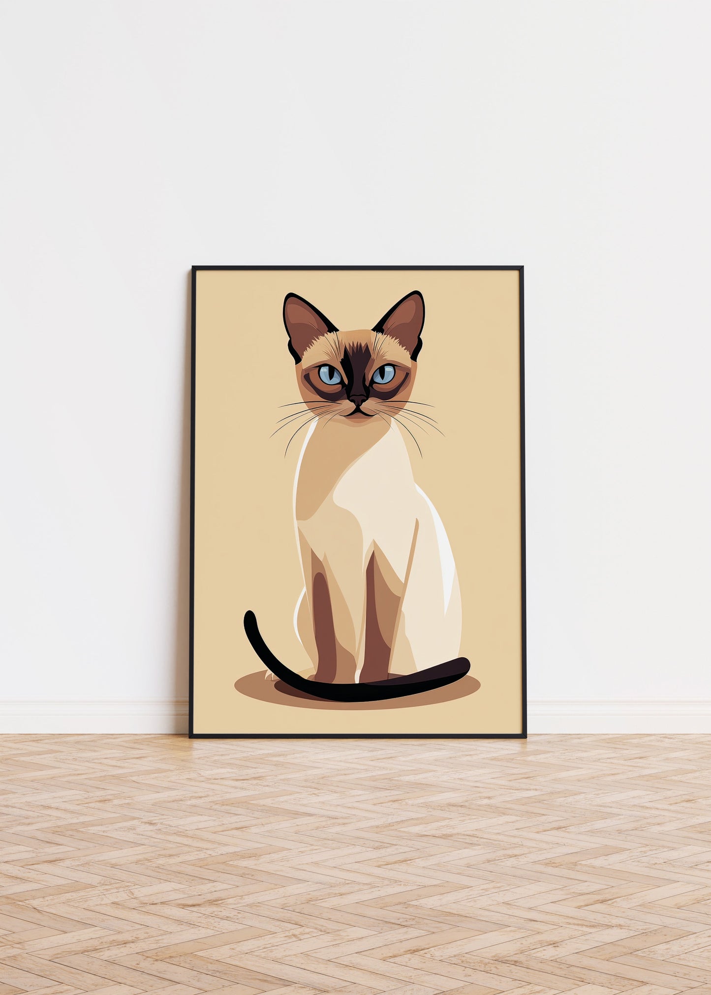 Illustration of a Tonkinese cat