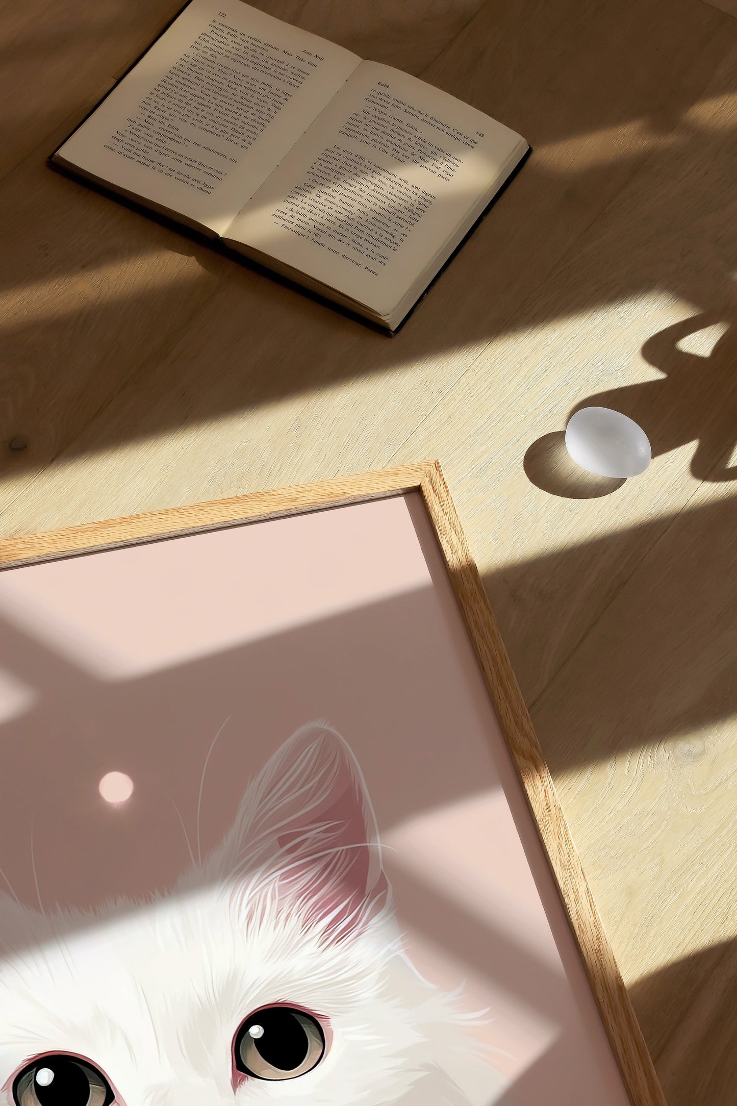 Illustration of a Turkish Angora cat