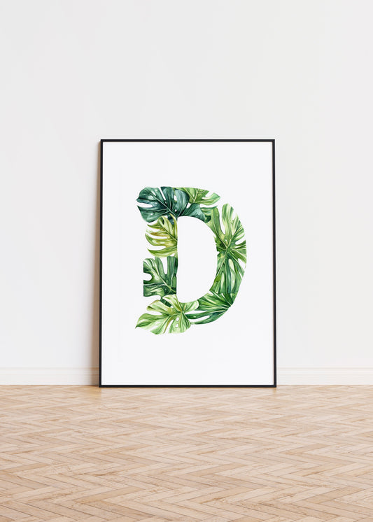 The Letter D formed by plants
