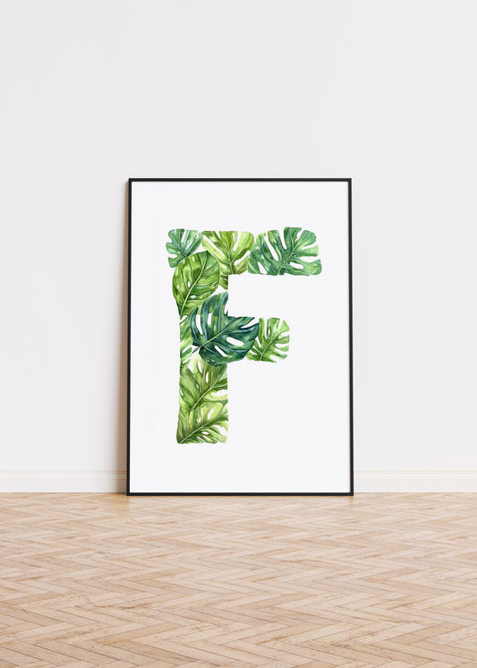 The Letter F formed by plants