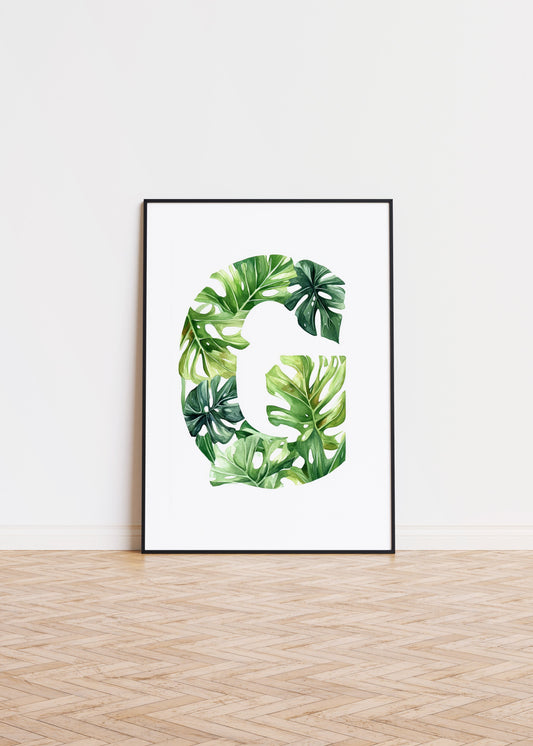 The Letter G formed by plants