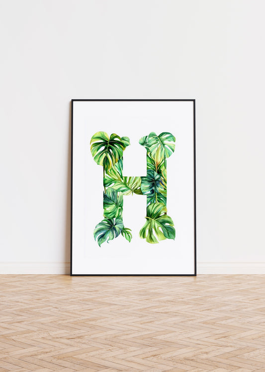 The Letter H formed by plants