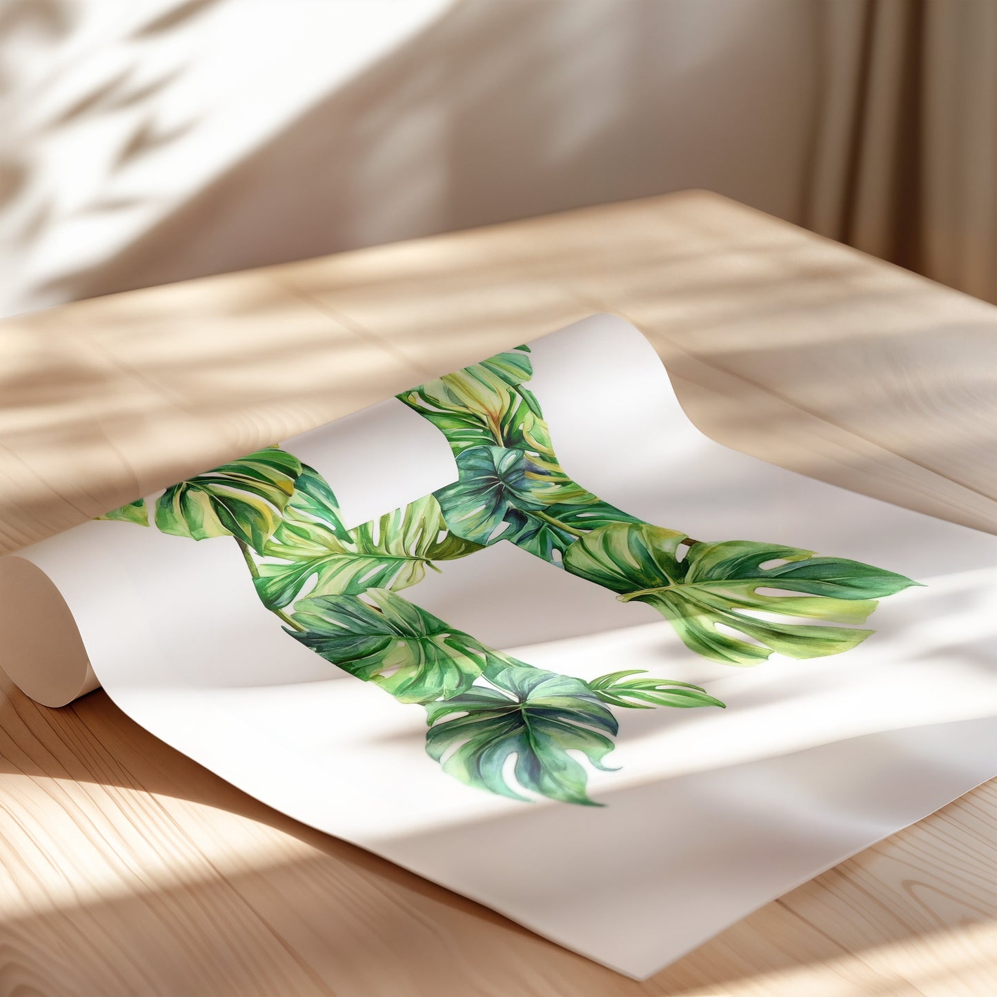 The Letter H formed by plants