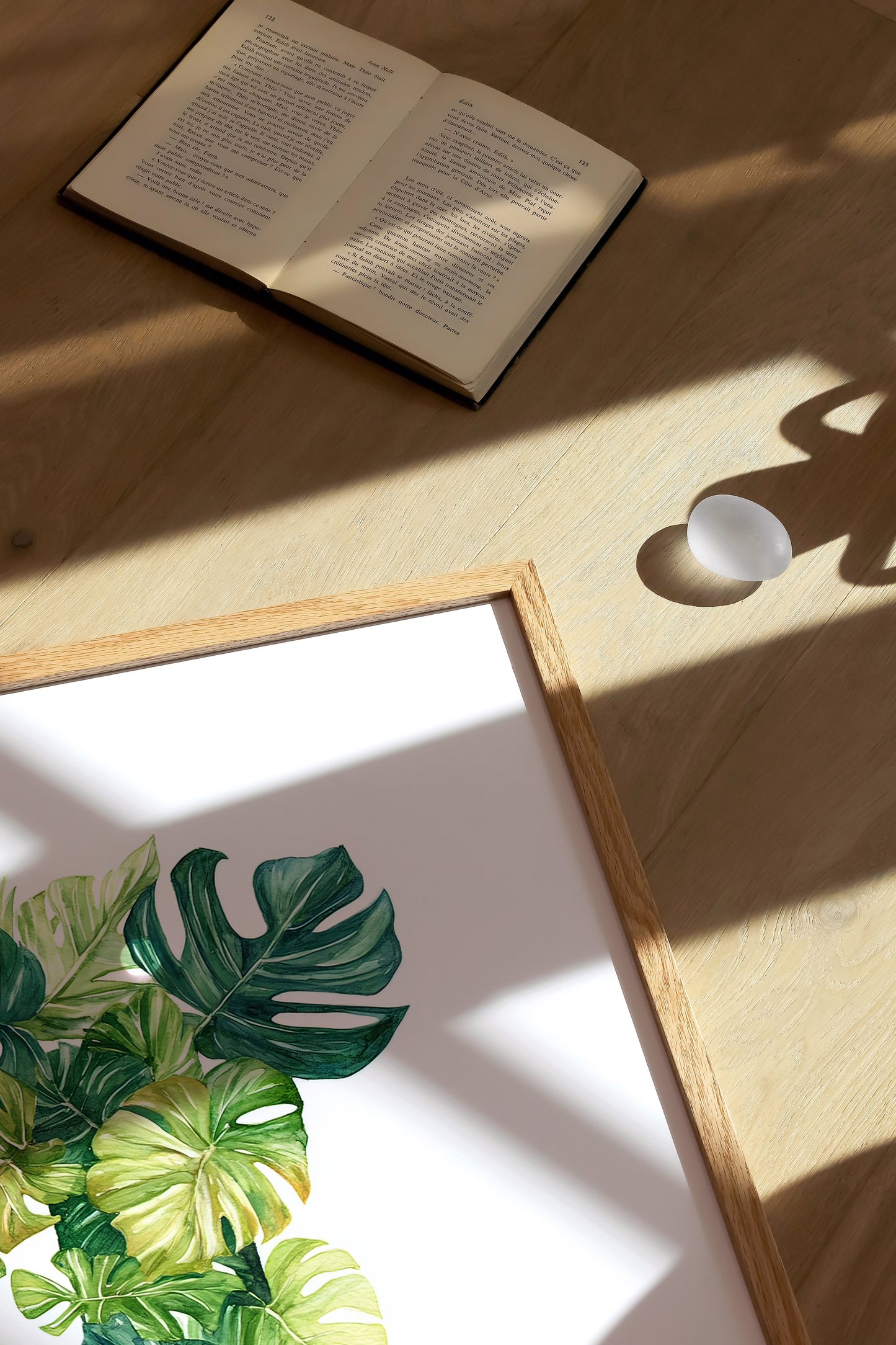 The Letter I formed by plants