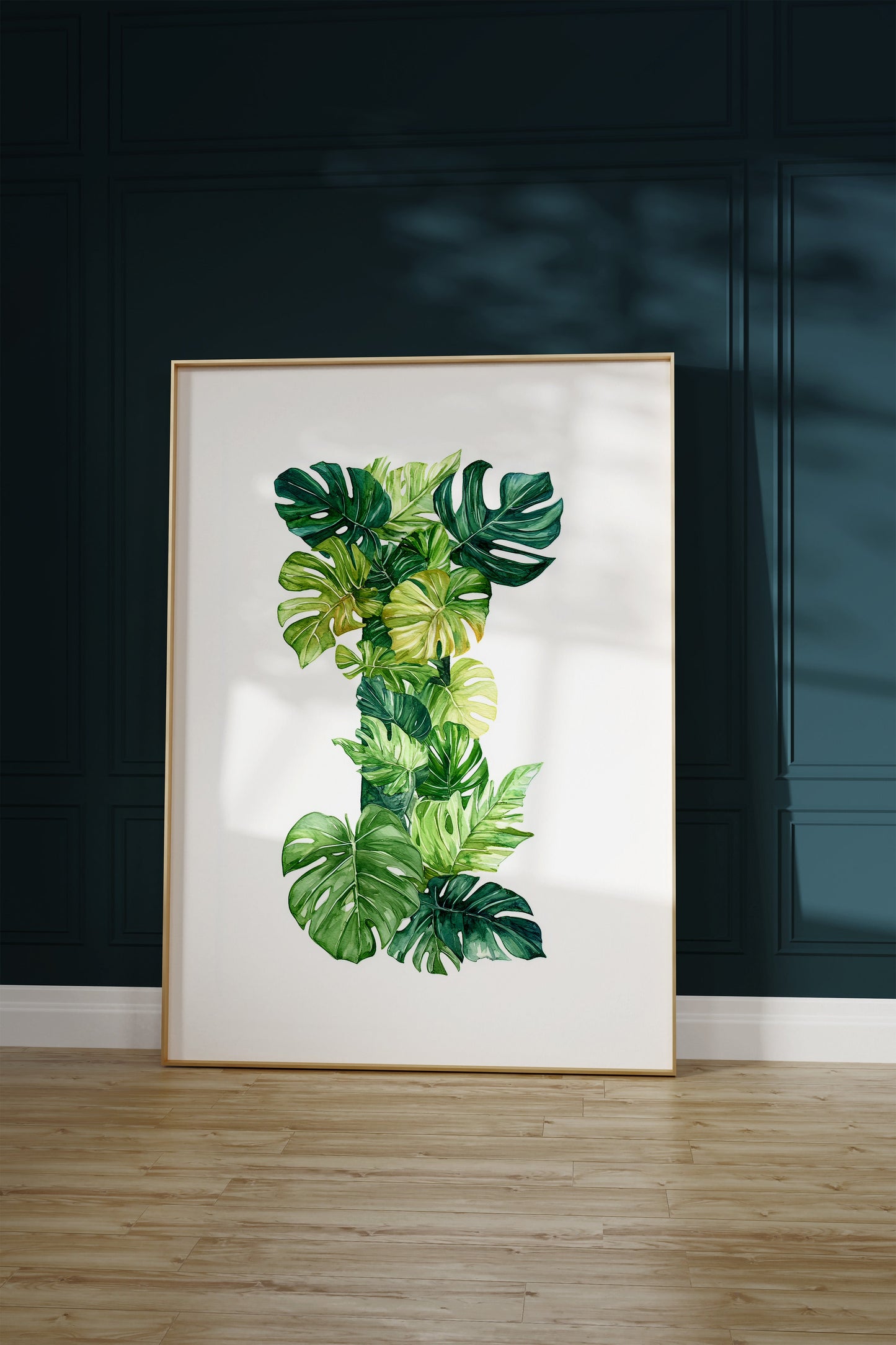 The Letter I formed by plants