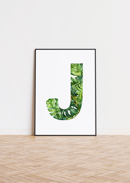 The Letter J formed by plants