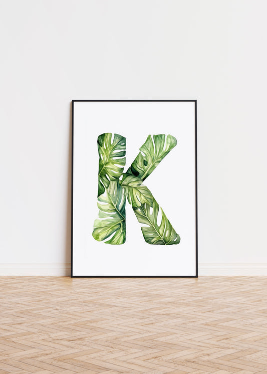 The Letter K formed by plants