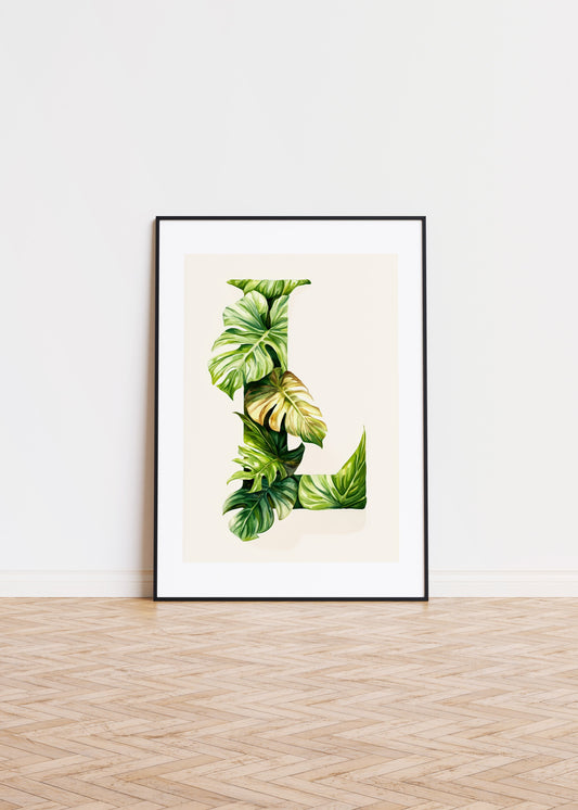 The Letter L formed by plants