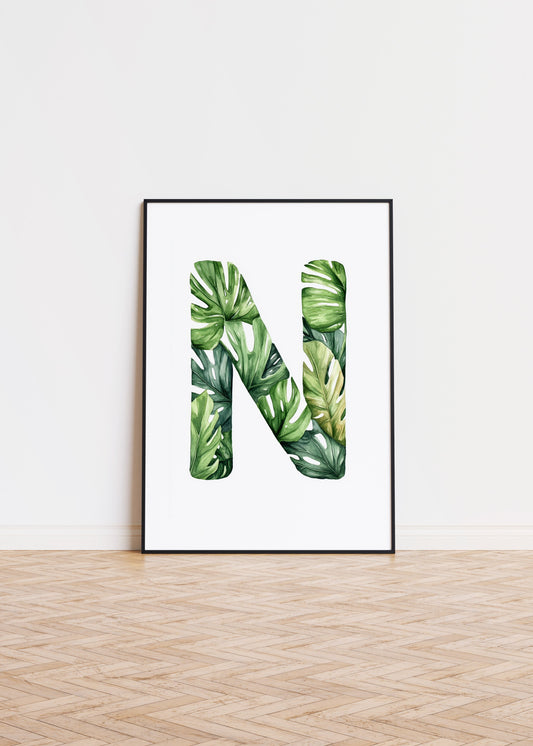 The Letter N formed by plants