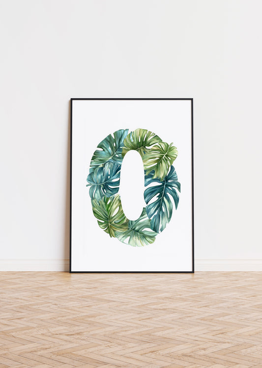 The Letter O formed by plants