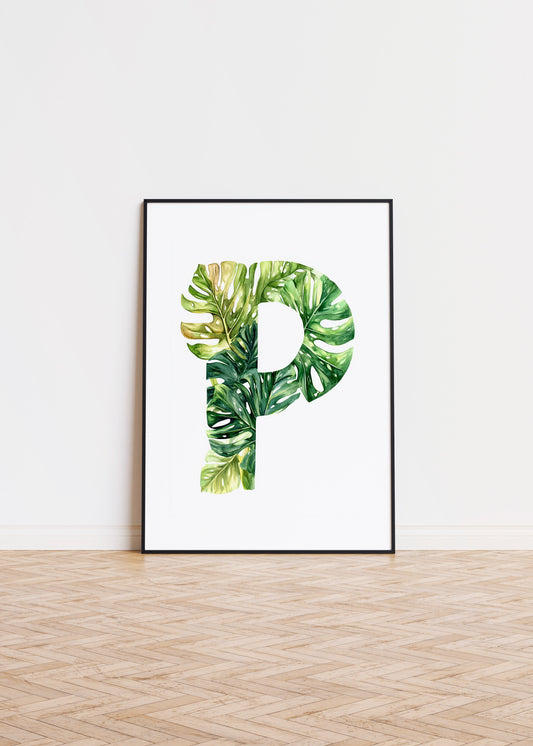 The Letter P formed by plants