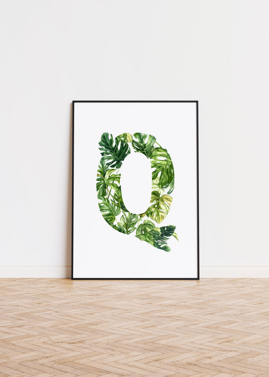 The Letter Q formed by plants