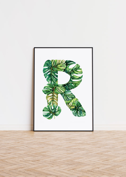 The Letter R formed by plants