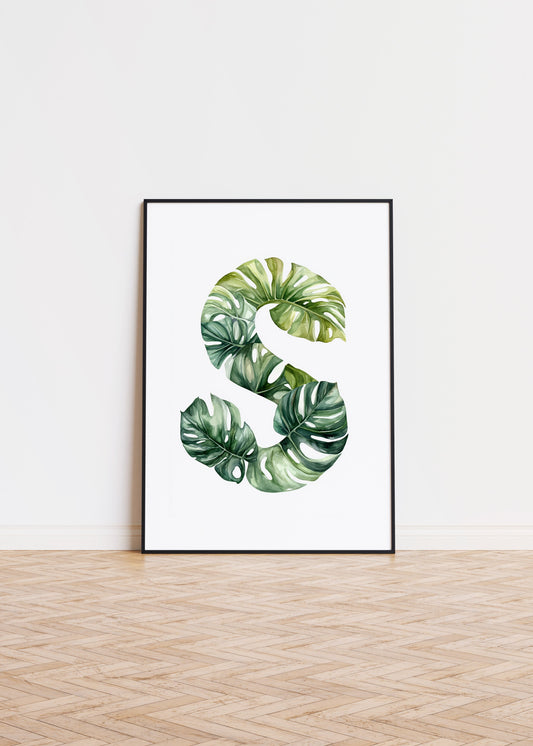 The Letter S formed by plants