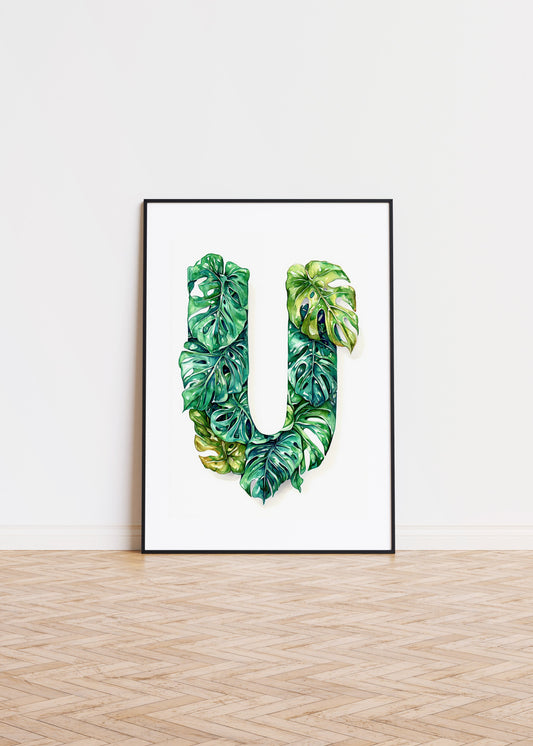 The Letter U formed by plants