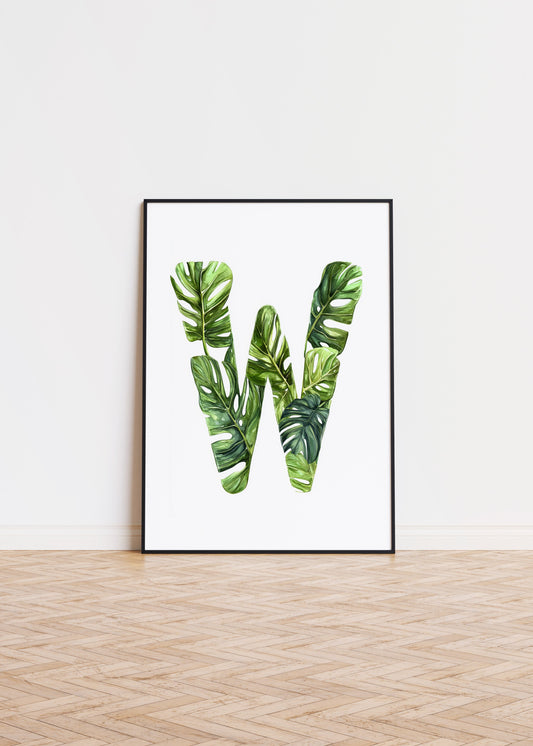 The Letter W formed by plants
