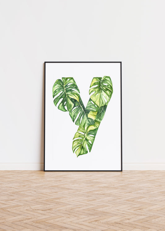 The Letter Y formed by plants