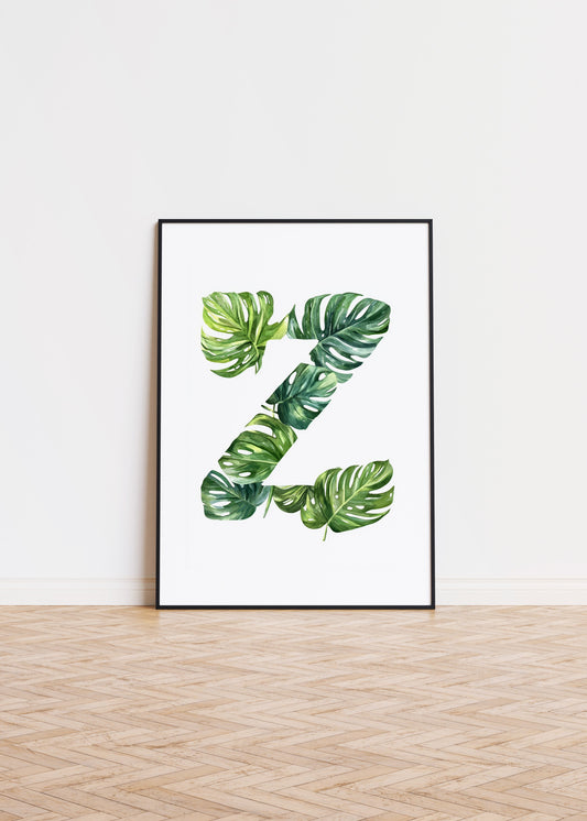 The Letter Z formed by plants