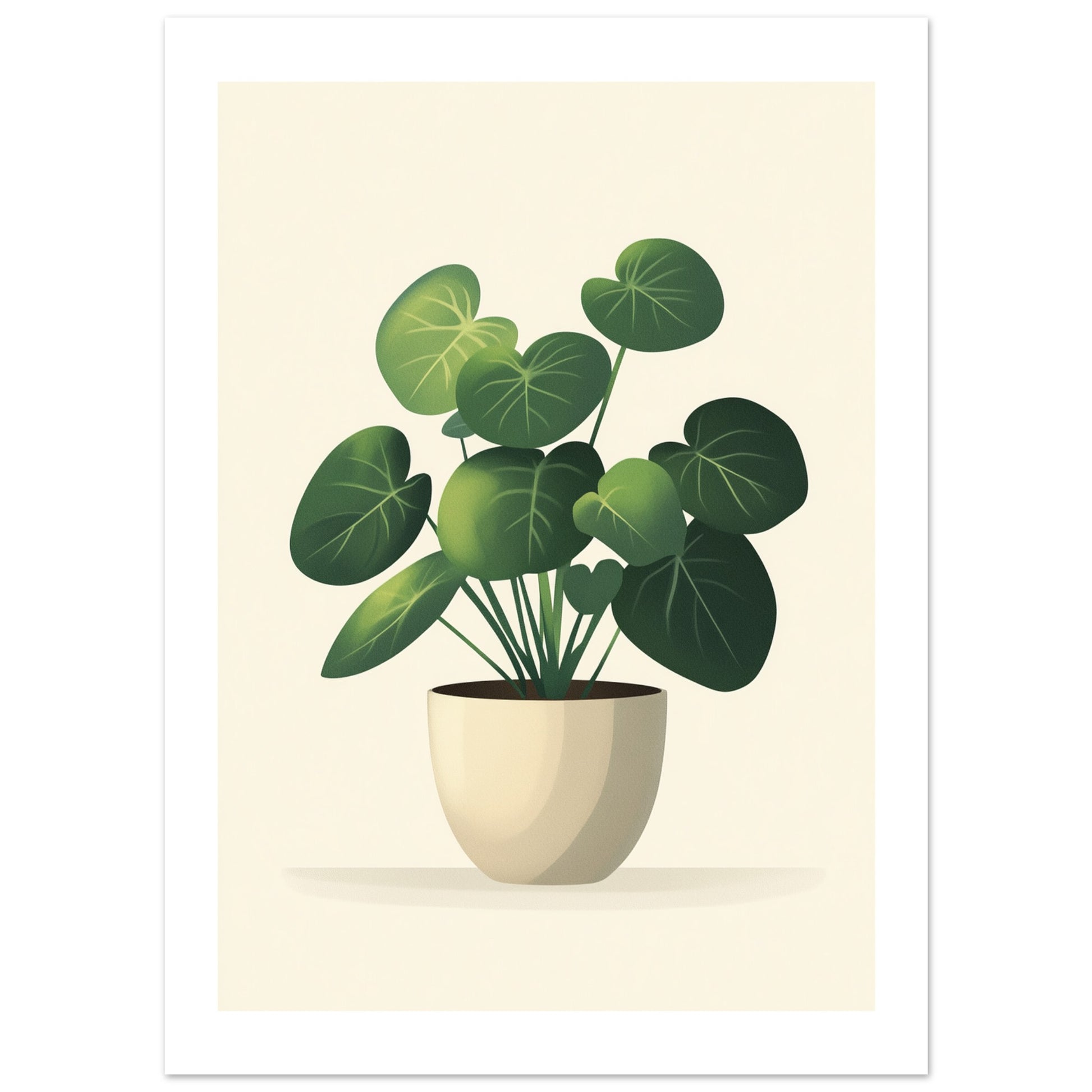 money plant wall painting Minimalist Chinese Money Plant Wall Art for Your Home – Posters One Hundred